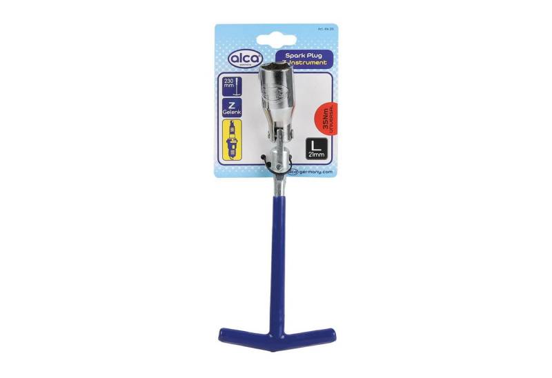 alca Zündkerzenschlüssel Zündkerzenschlüssel 21 mm mit T-Griff Z-Gelenk Universal Kraftgriff (1 St) von alca