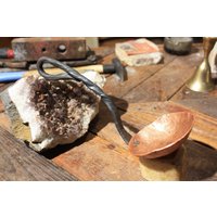Kupferknöpfe Handgemachte Gabel Stahlgriff Servierlöffel von alchemykitchen777