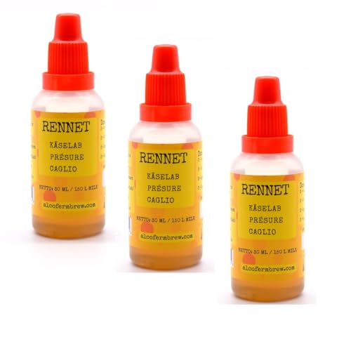 3 x Naturlab Flüssige 30ml – 1:18000 Käse Lab Kälberlab Käseherstellung Labextrakt von AlcoFermBrew