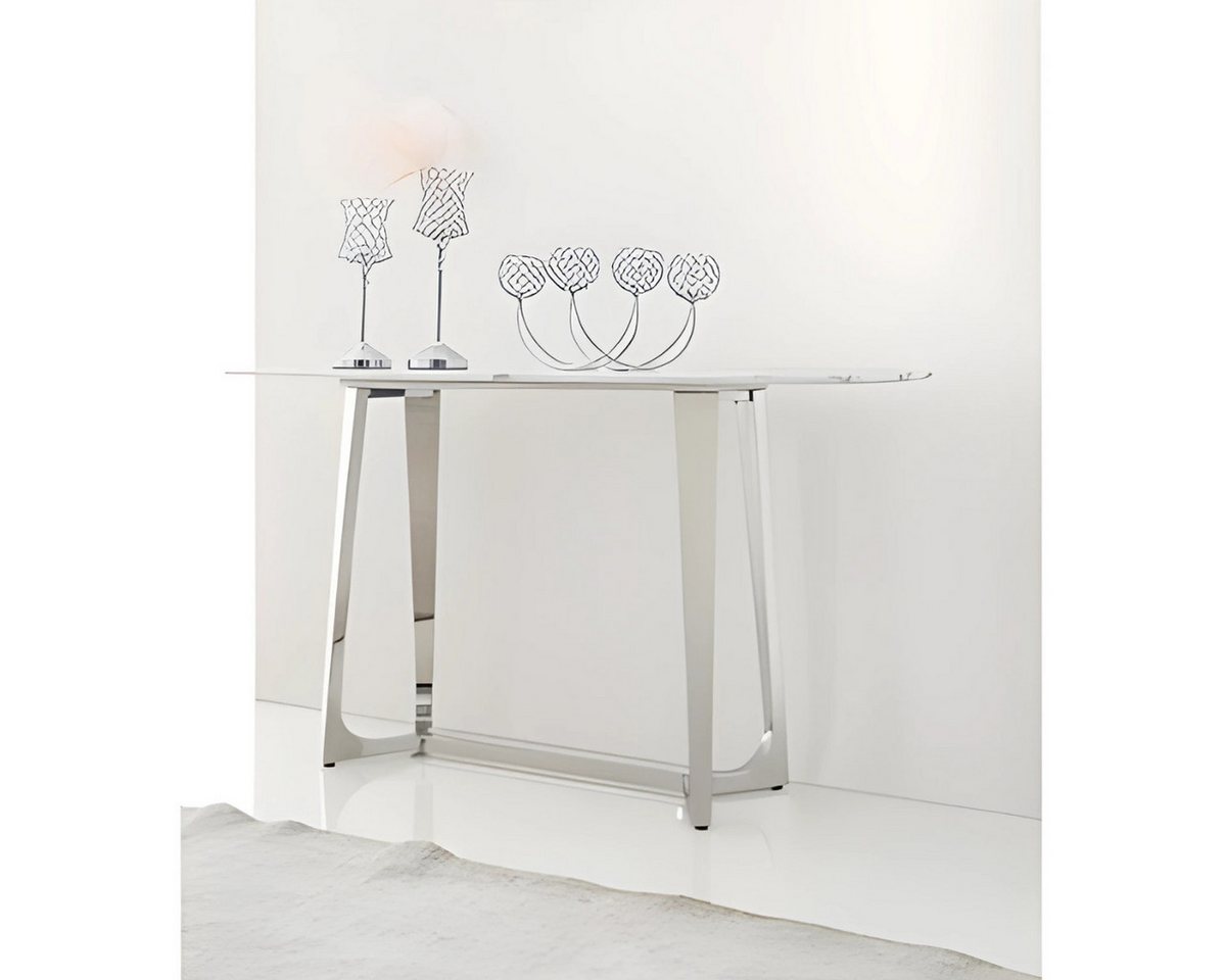 alesvelt Ablagetisch Bari mit weißer Tischplatte in Marmoroptik 150cm (1-Tisch), 150x45x80cm von alesvelt