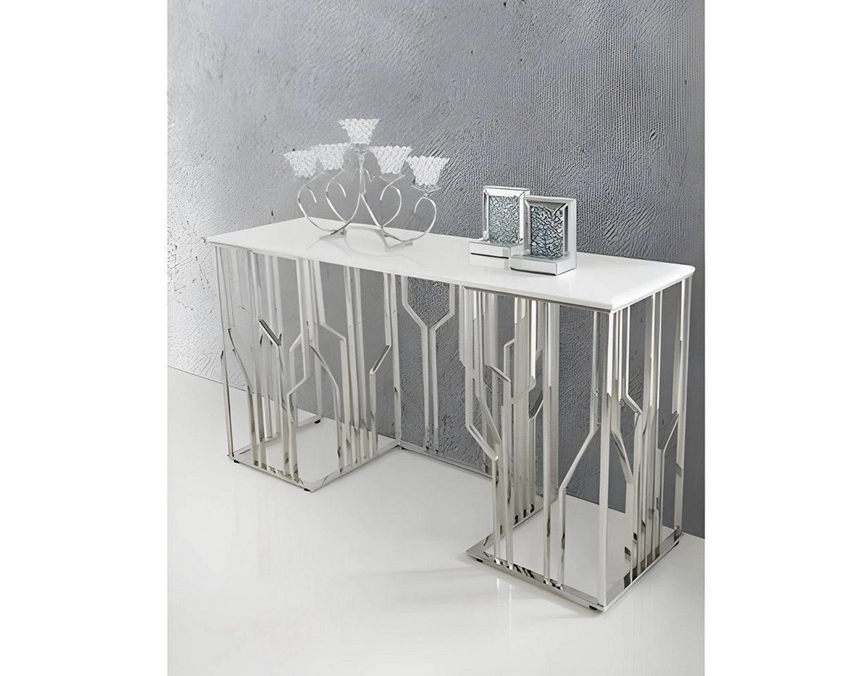 alesvelt Ablagetisch Taranto mit edler Tischlatte in Marmoroptik 150cm (1-Tisch), 150x45x80cm, Marmoroptik von alesvelt