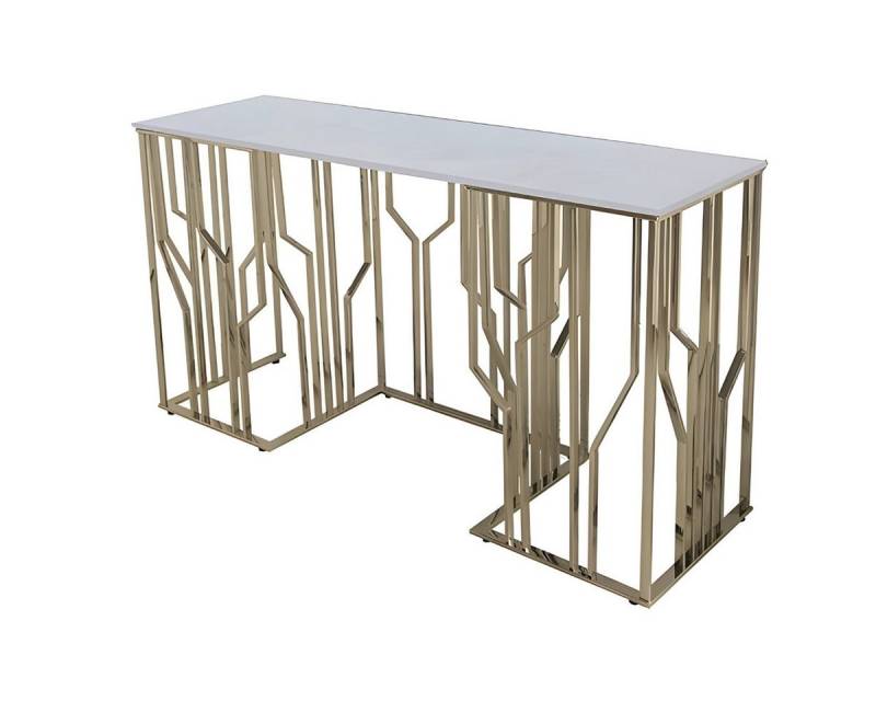 alesvelt Ablagetisch Taranto mit edler Tischlatte in Marmoroptik 150cm (1-Tisch), 150x45x80cm, Marmoroptik von alesvelt