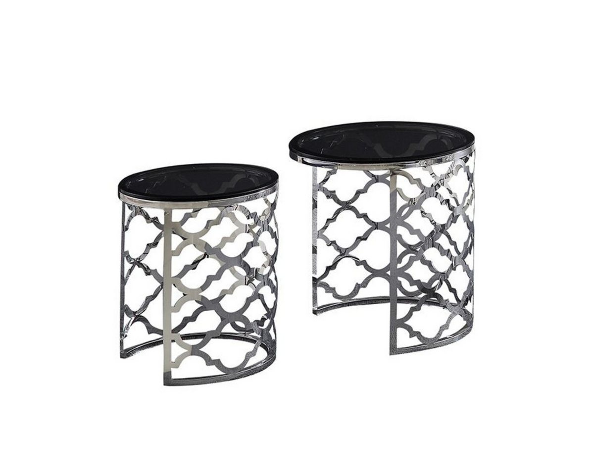 alesvelt Beistelltisch FORLI 2-teilig Ø50X55CM (2er Set), Marmoroptik von alesvelt