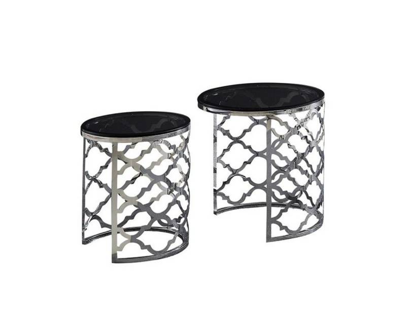 alesvelt Beistelltisch FORLI 2-teilig Ø50X55CM (2er Set), Marmoroptik von alesvelt
