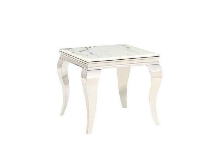 alesvelt Beistelltisch MILANO Marmoroptik Gold 60x60x55 cm (1-Tisch), 60 x 60 x 55 cm, silberfarben, silber von alesvelt