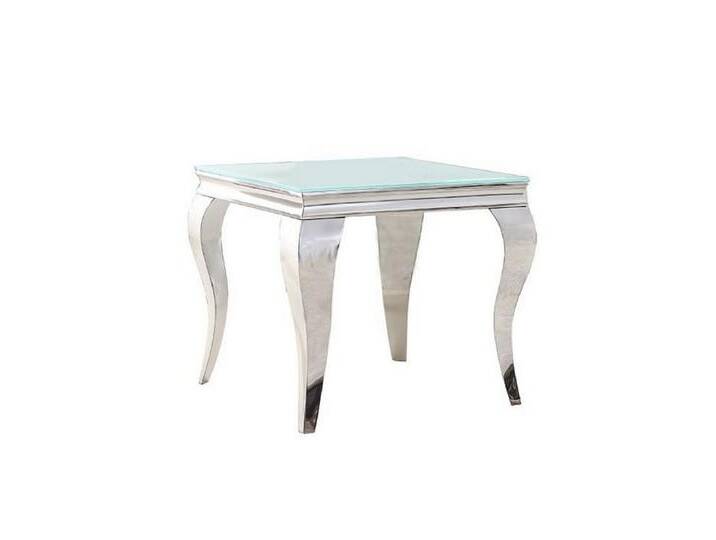 alesvelt Beistelltisch MILANO Marmoroptik Gold 60x60x55 cm (1-Tisch), 60 x 60 x 55 cm, weiß, glas von alesvelt