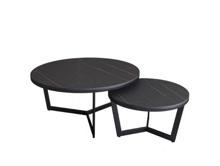 alesvelt Couchtisch (2er Set), schwarz von alesvelt