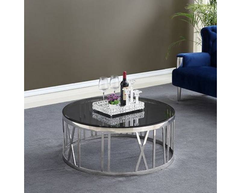 alesvelt Couchtisch Edler runder Couchtisch mit Marmor-Optik – 100 x 42 cm von alesvelt