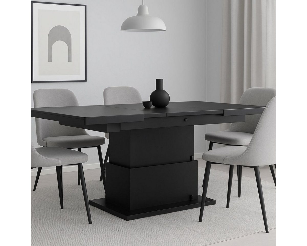alesvelt Couchtisch und Esstisch Fermo höhenverstellbar/ausziehbar aus Keramik/Glas (1 Tisch), 130 cm von alesvelt