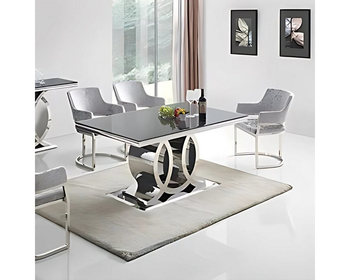 alesvelt Esstisch Napoli mit einzigartigem Design 180cm Glas rechteckig (1-Tisch), 180x90x76 cm von alesvelt