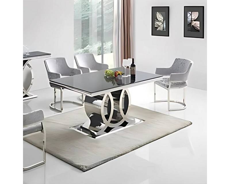 alesvelt Esstisch Napoli mit einzigartigem Design 180cm Glas rechteckig (1-Tisch), 180x90x76 cm von alesvelt