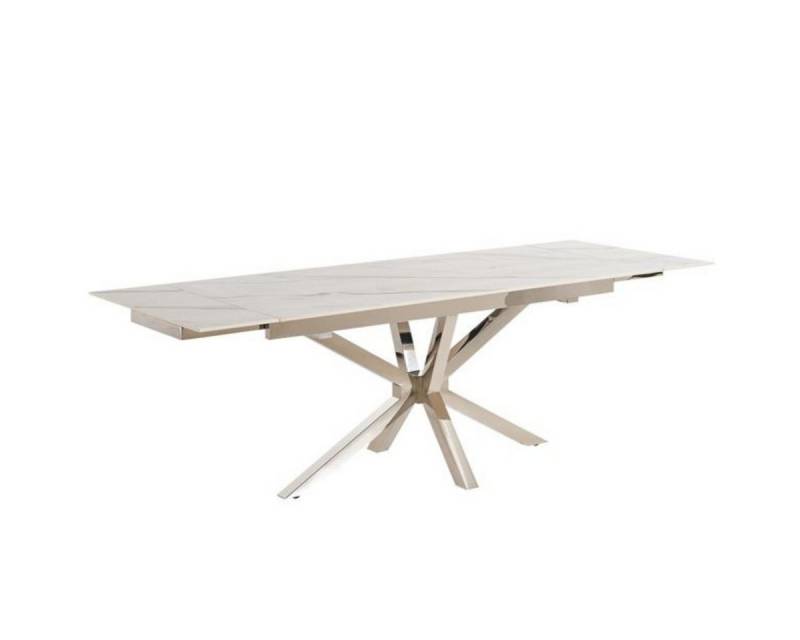 alesvelt Esstisch Terni edel geformte Tischbeine Marmor Optik aufklappbar 180-240cm (1-Tisch), 180/240 x 90x 76 cm aufklappbar von alesvelt
