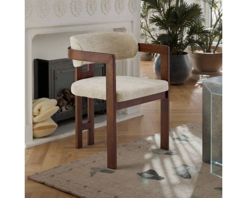 alesvelt Esszimmerstuhl Gepolsterte Esszimmerstuhl EVE mit Armlehne in Cappuccino (2er/4er/6er -Set) von alesvelt