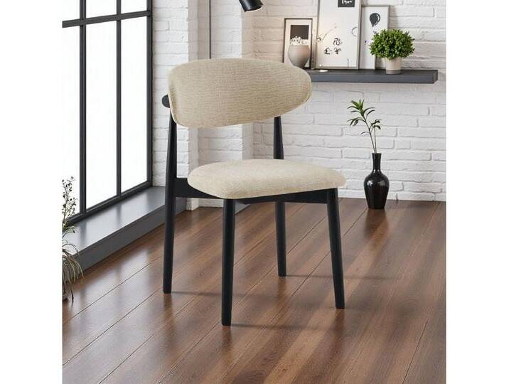 alesvelt Esszimmerstuhl WREN mit Rückenlehne und gepolsterte Sitzfläche Weiß (Set), 2er Set, 4er Set, 6er Set, braun, 2er set, braun von alesvelt