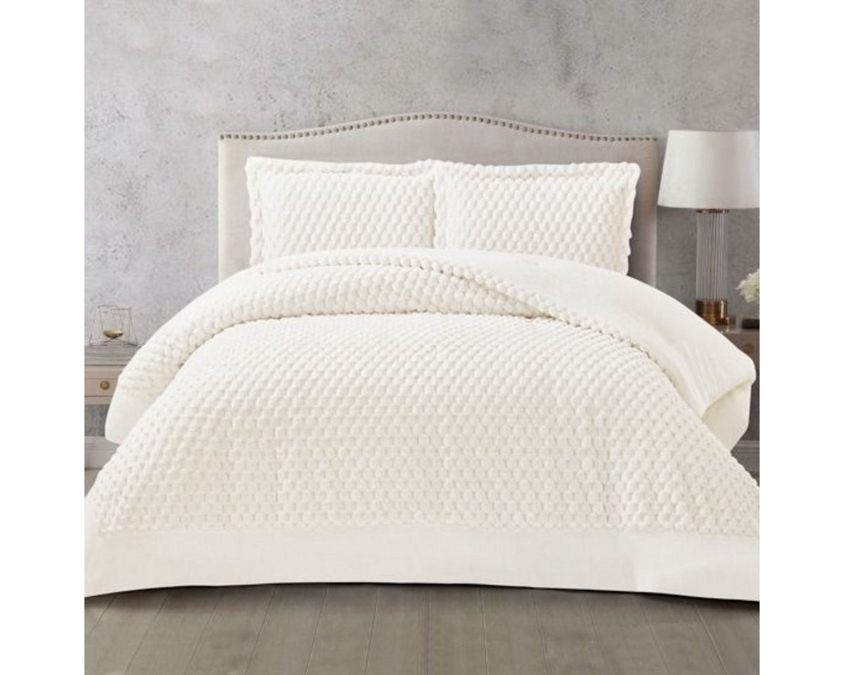 alesvelt Tagesdecke Set Hayal Überwurf Decke 3-Teilig 240x250 cm 2 Personen Weiss alesvelt Tagesdecke Set Hayal Überwurf Decke 3-Teilig 240x250 cm 2 Personen Weiss von alesvelt