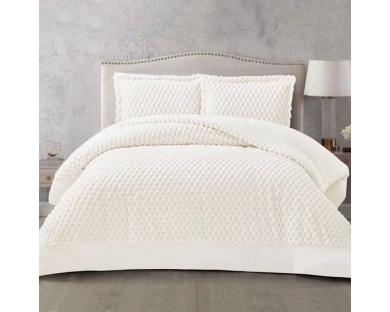 alesvelt Tagesdecke Set Hayal Überwurf Decke 3-Teilig 240x250 cm 2 Personen Weiss alesvelt Tagesdecke Set Hayal Überwurf Decke 3-Teilig 240x250 cm 2 Personen Weiss von alesvelt