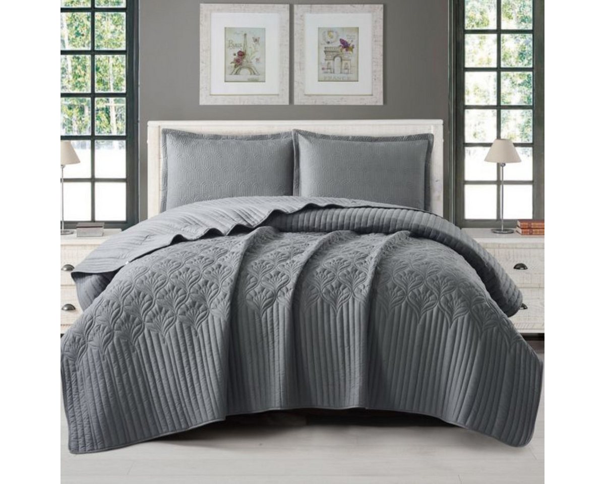 alesvelt Tagesdecke Set Nilüfer Überwurf Decke 3-Teilig 240X260 CM,2-Personen alesvelt Tagesdecke Set Nilüfer Überwurf Decke 3-Teilig 240X260 CM,2-Personen von alesvelt