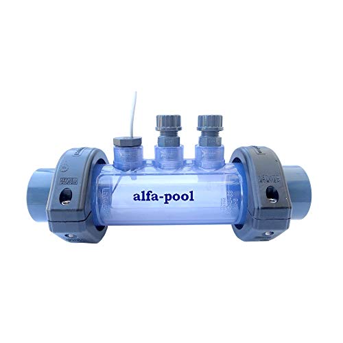 alfa-pool Messzelle PVC 2 Elektrodenhalter Strömungsschalter 1A Klebemuffen D50mm Durchflussarmatur von alfa-pool