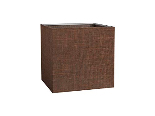 Transparenter Lampenschirm 12x12x12H Schirm E27 für Deckenlampe Hängeleuchte Tischlampe Ersatz Lampenschirme (BRAUN) LAURA BR von alfalux