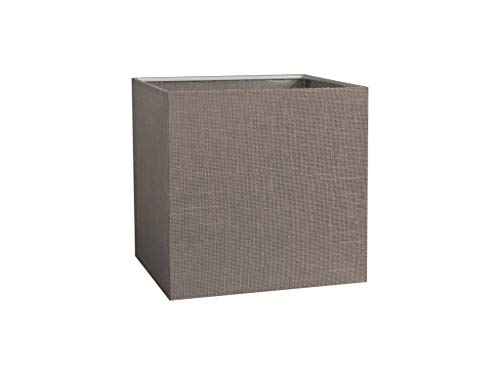Transparenter Lampenschirm 12x12x12H Schirm E27 für Deckenlampe Hängeleuchte Tischlampe Ersatz Lampenschirme (GRAU) LAURA 6 von alfalux