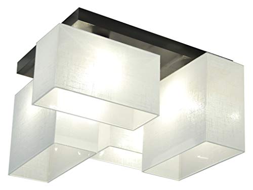 alfalux Deckenlampe LED Deckenleuchte Leuchte Lampe Wohnzimmerlampe Schlafzimmerlampe 4 Flammig Holz Kinderzimmer Wohnzimmer Schlafzimmer Badezimmer Küche Deckenleuchten JLS44WEWED von alfalux