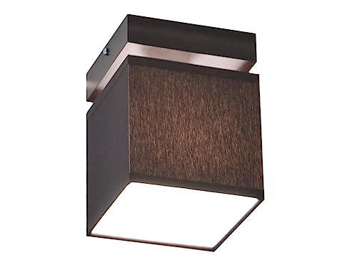 alfalux Deckenlampe LLS112D Deckenleuchte Leuchte 1-flammig Holz Kinderzimmer Wohnzimmer Lampe LED-geeignet (DUNKEL BRAUN) von alfalux