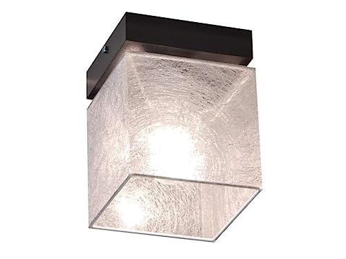 alfalux Deckenlampe LLS115D Deckenleuchte Leuchte 1-flammig Holz Kinderzimmer Wohnzimmer Lampe LED-geeignet (SILBERN PVC) von alfalux