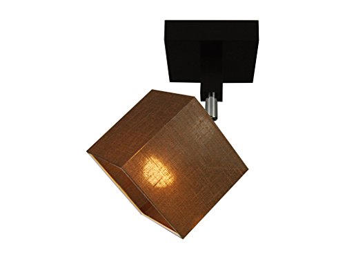 alfalux Deckenlampe LLS11BRDPR dreh- und schwenkbar Deckenstrahler Deckenleuchte Leuchte 1-flammig Holz Kinderzimmer Wohnzimmer Lampe LED-geeignet (BRAUN) von alfalux