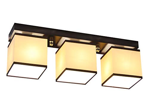 alfalux Deckenlampe LLS310Dw Deckenleuchte Leuchte 3-flammig Holz Kinderzimmer Wohnzimmer Lampe LED-geeignet (ECRU PVC mit Besatz) von alfalux