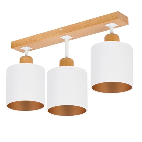 alfalux Deckenlampe Lampe 3 Flammig Deckenleuchte Massivholz E27 LED Geeignet Wohnzimmer Schlafzimmer Küche CL-WE50x7BU-WE Weiß alfalux Deckenlampe Lampe 3 Flammig Deckenleuchte Massivholz E27 LED Geeignet Wohnzimmer Schlafzimmer Küche CL-WE50x7BU-WE Weiß von alfalux
