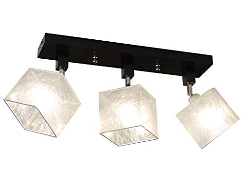alfalux Deckenlampe Mit 3 Lampenschirmen LED Deckenleuchte Leuchte Lampe Wohnzimmerlampe Schlafzimmerlampe Holz Wohnzimmer Schlafzimmer Deckenleuchten Drehbar Schwenkbar Silbern PVC LLS315DPR alfalux Deckenlampe Mit 3 Lampenschirmen LED Deckenleuchte Leuchte Lampe Wohnzimmerlampe Schlafzimmerlampe Holz Wohnzimmer Schlafzimmer Deckenleuchten Drehbar Schwenkbar Silbern PVC LLS315DPR von alfalux