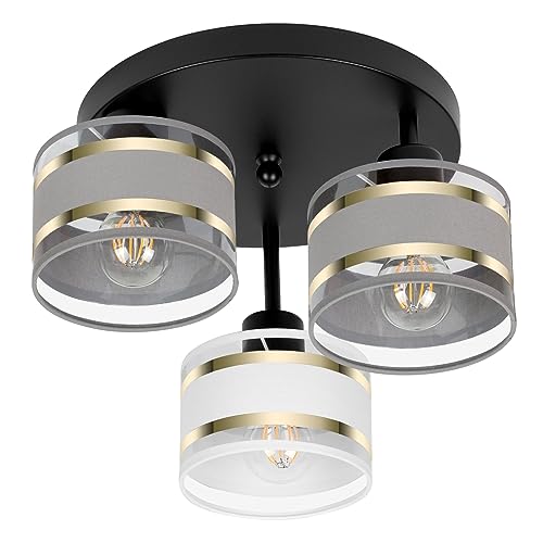 alfalux Deckenlampe Mit 3 Lampenschirmen Moderne LED Deckenleuchte Leuchte Lampe Wohnzimmerlampe Schlafzimmerlampe Kinderzimmer Wohnzimmer Schlafzimmer Badezimmer Küche Deckenleuchten TI-3030SC-GRWEGR alfalux Deckenlampe Mit 3 Lampenschirmen Moderne LED Deckenleuchte Leuchte Lampe Wohnzimmerlampe Schlafzimmerlampe Kinderzimmer Wohnzimmer Schlafzimmer Badezimmer Küche Deckenleuchten TI-3030SC-GRWEGR von alfalux