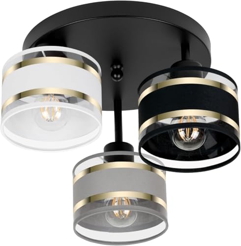 alfalux Deckenlampe Mit 3 Lampenschirmen Moderne LED Deckenleuchte Leuchte Lampe Wohnzimmerlampe Schlafzimmerlampe Kinderzimmer Wohnzimmer Schlafzimmer Badezimmer Küche Deckenleuchten TI-3030SC-WEGRSC alfalux Deckenlampe Mit 3 Lampenschirmen Moderne LED Deckenleuchte Leuchte Lampe Wohnzimmerlampe Schlafzimmerlampe Kinderzimmer Wohnzimmer Schlafzimmer Badezimmer Küche Deckenleuchten TI-3030SC-WEGRSC von alfalux