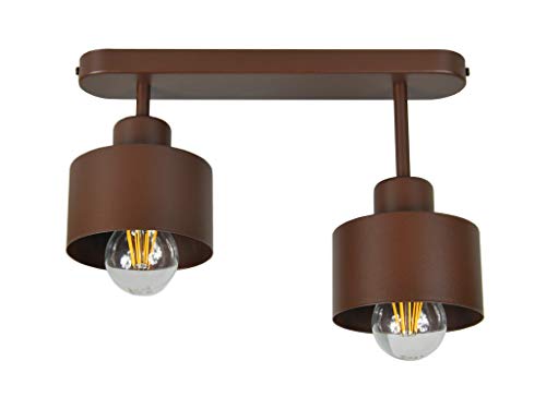alfalux Lampe Deckenlampe LED 2 Flammig Deckenleuchte Metall E27 Geeignet Industriell Schlafzimmer Küche Wohnzimmer OST3306BR Braun alfalux Lampe Deckenlampe LED 2 Flammig Deckenleuchte Metall E27 Geeignet Industriell Schlafzimmer Küche Wohnzimmer OST3306BR Braun von alfalux