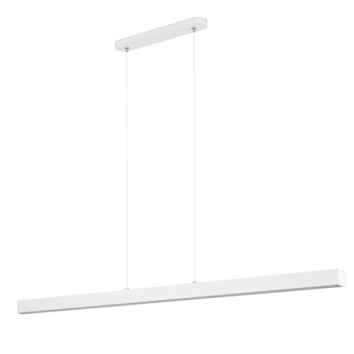 alfalux Lampe LED Hängelampe aus Metall Wohnzimmer Esszimmerlampe Hängeleuchte Pendelleuchte Esstischlampe Hängeleuchten & Pendelleuchten Höhenverstellbar Dimmbar DIMWI116LED-3K-WEIß von alfalux