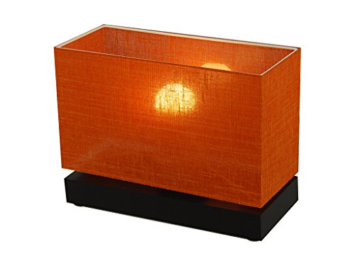 alfalux Tischlampe JLN1ORD aus Holz Retro Nachttischlampe für Schlafzimmer Babyzimmer Wohnzimmer Kaffeetisch (ORANGE) von alfalux