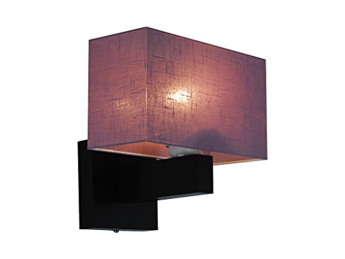 alfalux Wandleuchte Innen Wandlampe Mit Lampenschirm LED Lampe Aus Holz Für Wohnzimmer Schlafzimmer Kinderzimmer Treppenhaus Wandlampen Wandleuchten Lila JK2LID von alfalux