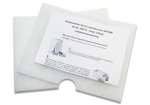 2-er Pack Grobstaubfilter G3 für alfda Luftentfeuchter AEF1200/AEF2000/AEF2000W (AEF2000W) von alfda