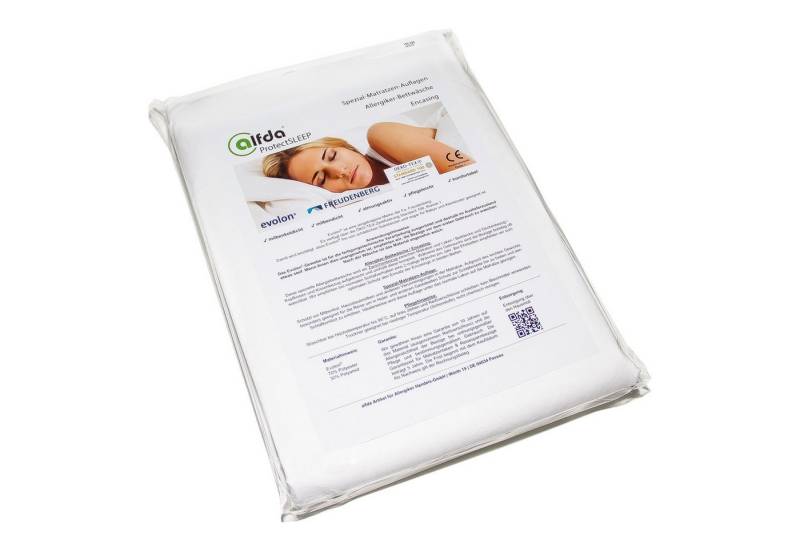 alfda Spannbettlaken Allergiker Spannbezug aus Evolon, Mikrofaser, Gummizug: rundum, (1 Stück), verschiedene Größen erhältlich von alfda