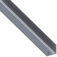 alfer® aluminium Quadrat-U-Profil »Combitech®«, Aluminium, BxHxL: 11,5 mm x 11,5 mm x 1000 mm - silberfarben von alfer® aluminium