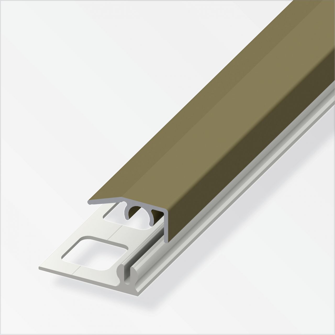 alfer Abschluss-Profil 1 m, 19.5 x 7 mm Aluminium eloxiert bronze von ALFER