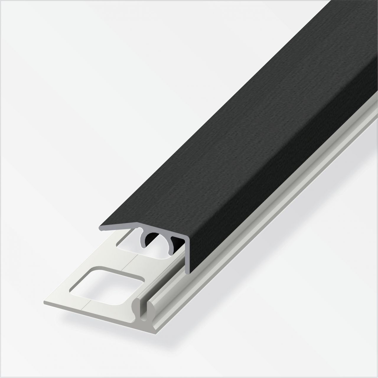 alfer Abschluss-Profil 1 m, 19.5 x 7 mm Alu eloxiert gebürstet schwarz alfer Abschluss-Profil 1 m, 19.5 x 7 mm Alu eloxiert gebürstet schwarz von ALFER