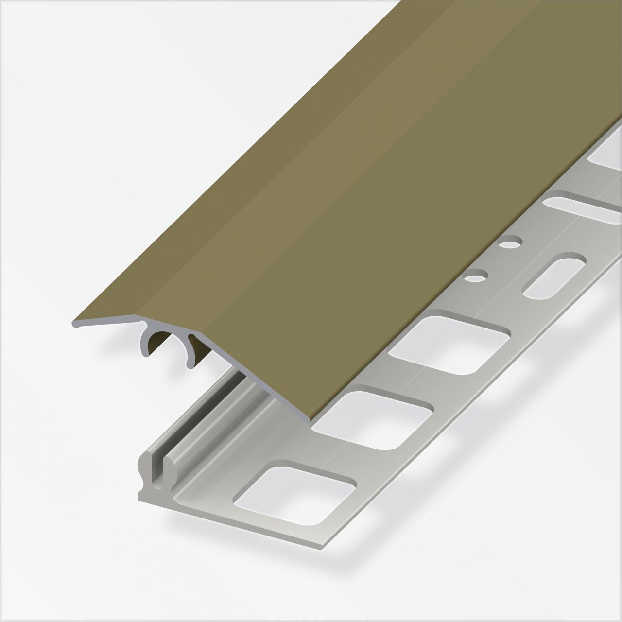 alfer Niveauausgleichs-Profil 1 m, 31 x 7 mm Aluminium eloxiert bronze von ALFER