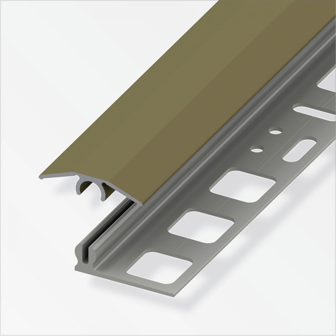 alfer Übergangs-Profil 1 m, 25 x 7 mm Aluminium eloxiert bronze von ALFER