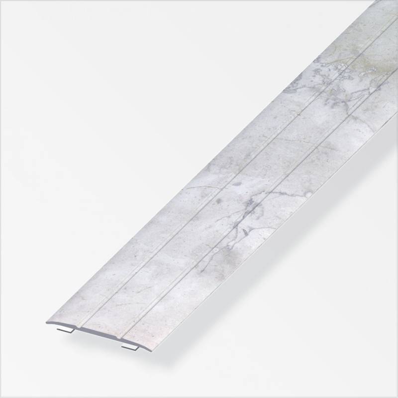 alfer Übergangsprofil 1 m, 37 x 2.5 mm Alu beschichtet sublimiert weiss von ALFER