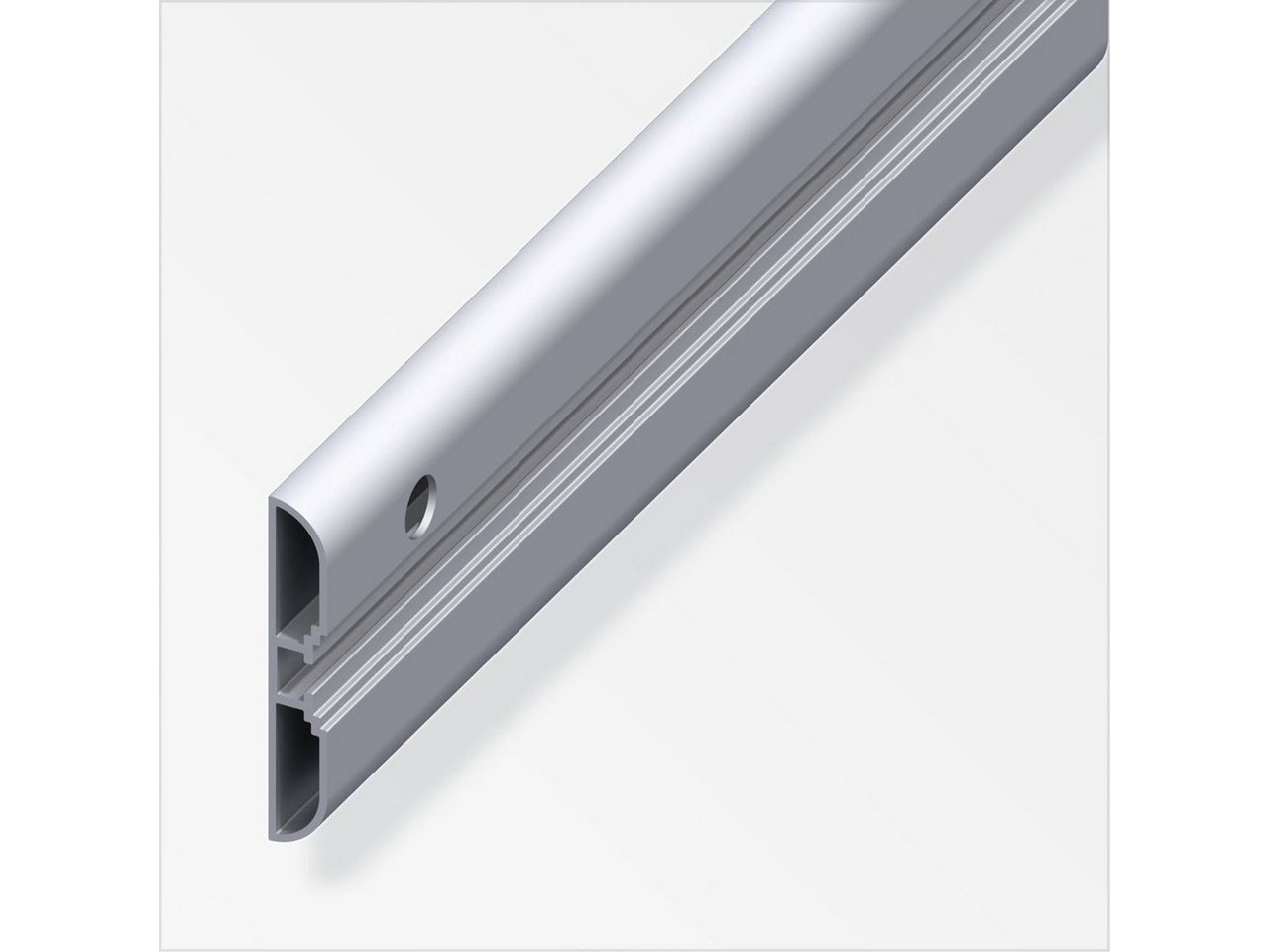 alfer Garderobenhaken coaxis®-Profil, breit 1 m, 60 x 10 mm Aluminium von alfer