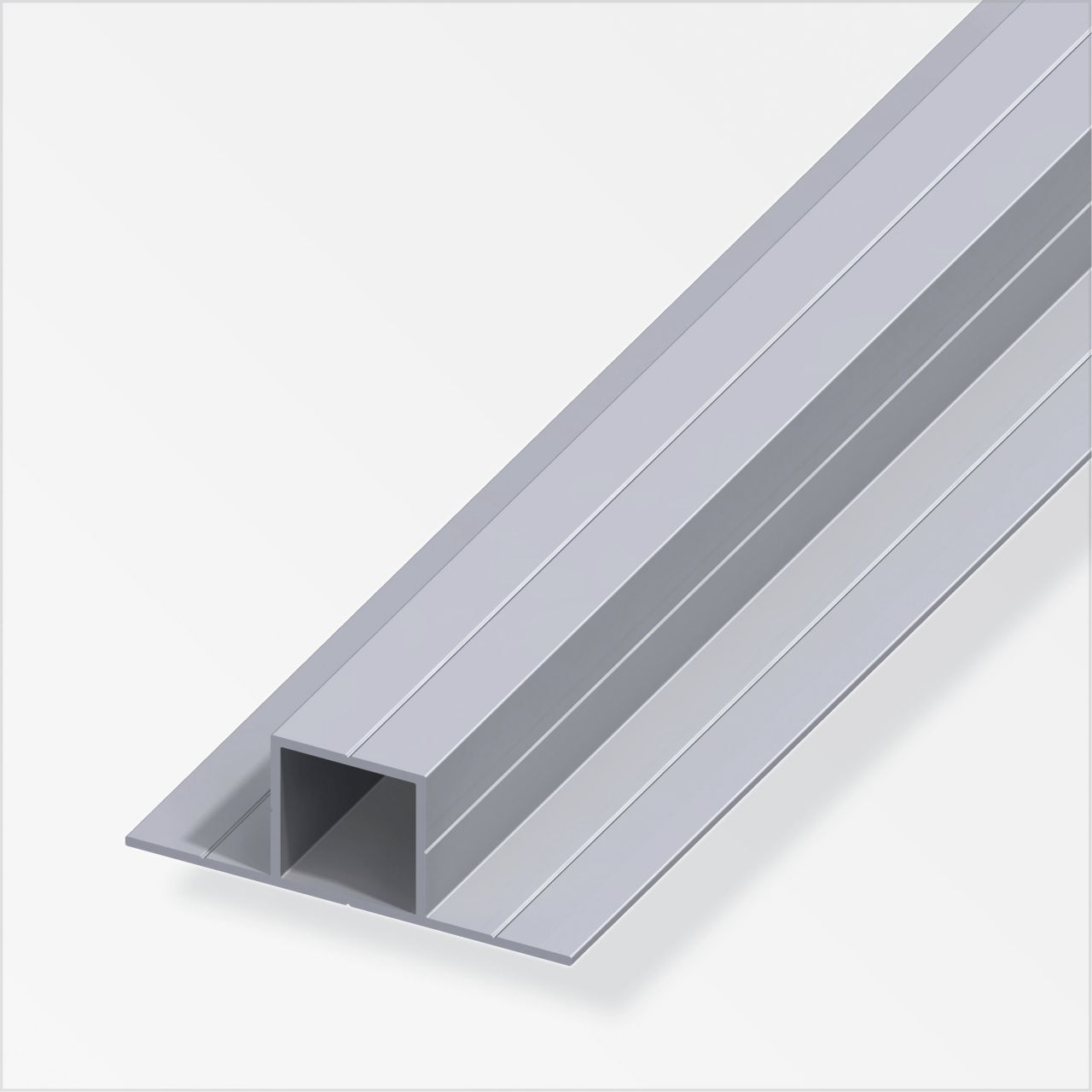 alfer Quadratrohr, 2 Schenkel 180º 2.5 m, 23.5 x 67.5 x 1.5 mm Alu blank von ALFER