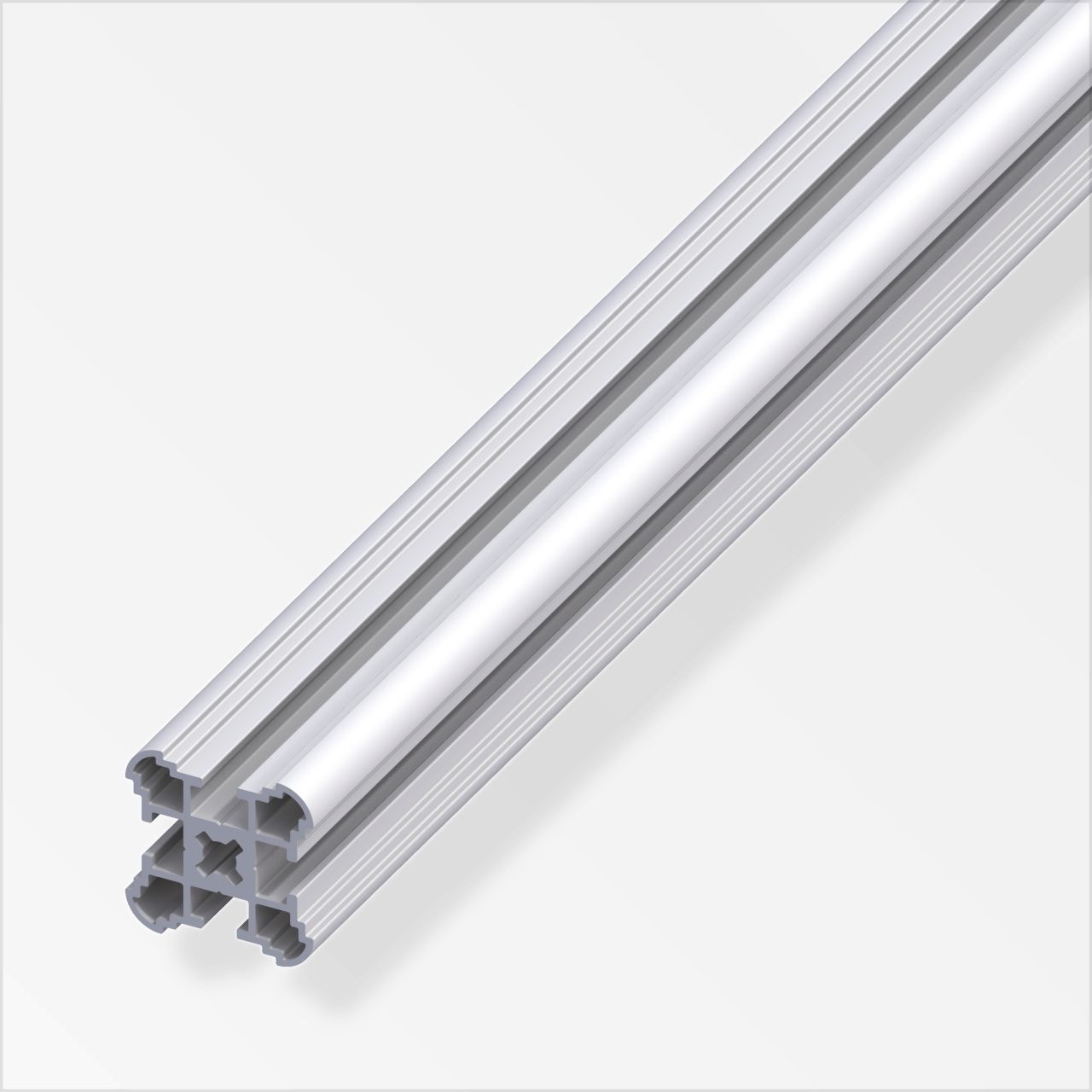 coaxis®-Säulen-Profil, schmal 2.5 m, 27.5 mm Aluminium eloxiert silber von ALFER