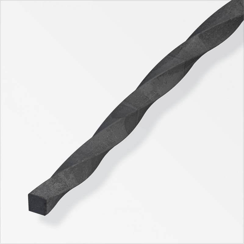 alfer Vierkantstange, gewunden 2 m, 10 mm Stahl roh natur von ALFER