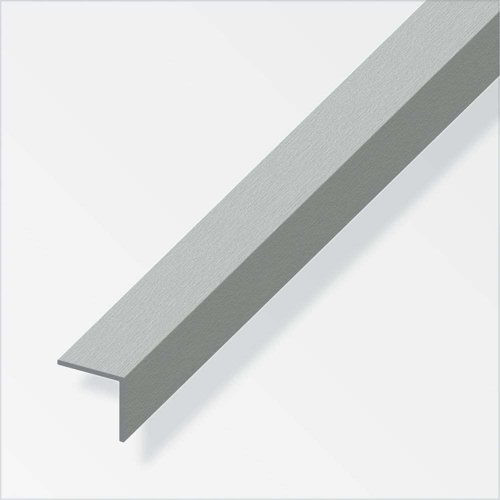 alfer Winkel 1 m, 10 x 10 mm Aluminium eloxiert gebürstet Edelstahloptik von ALFER